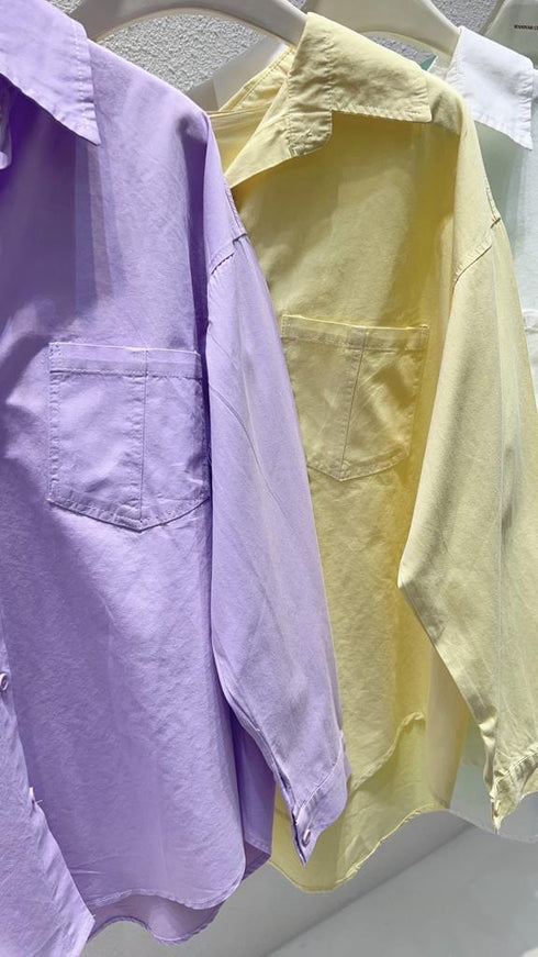 WANWAN Collar Down Long Sleeves Shirts